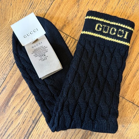 Gucci Black Wool Knit Socks - Picture 1 of 5